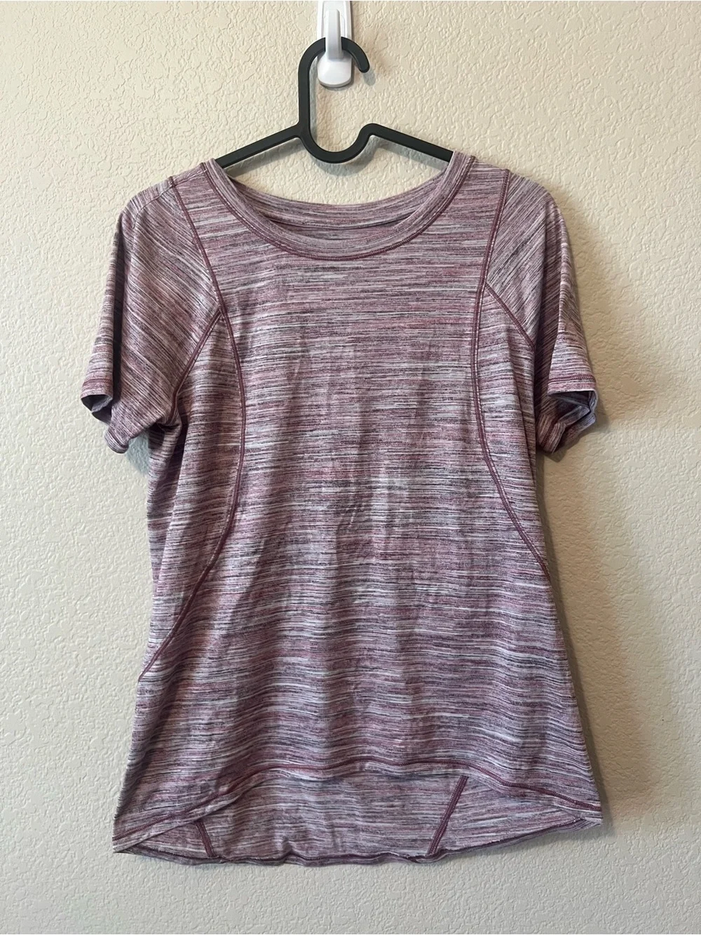 lululemon athletica Marled Pink Short-Sleeve Tee